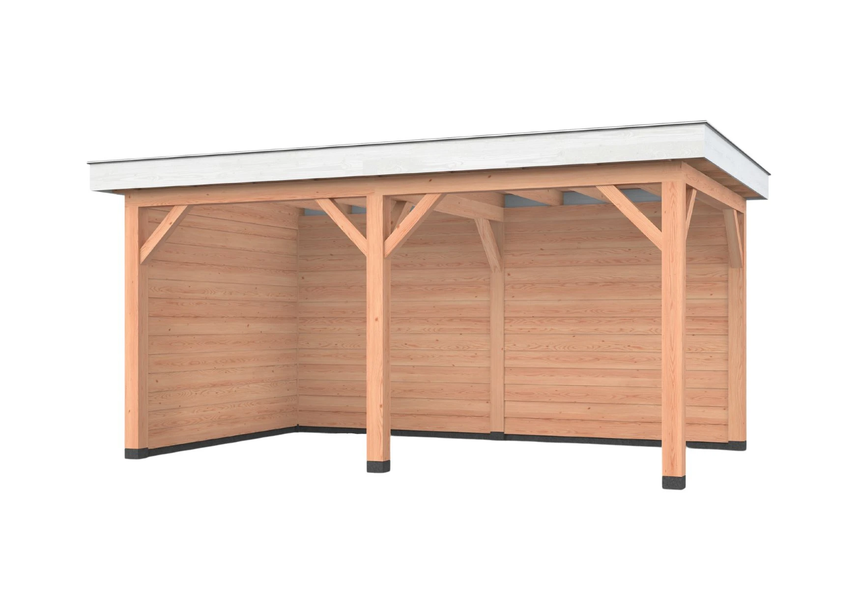 Douglas overkapping, 500 x 300, met achterwand en zijwand, Westwood Holland - Afbeelding 1